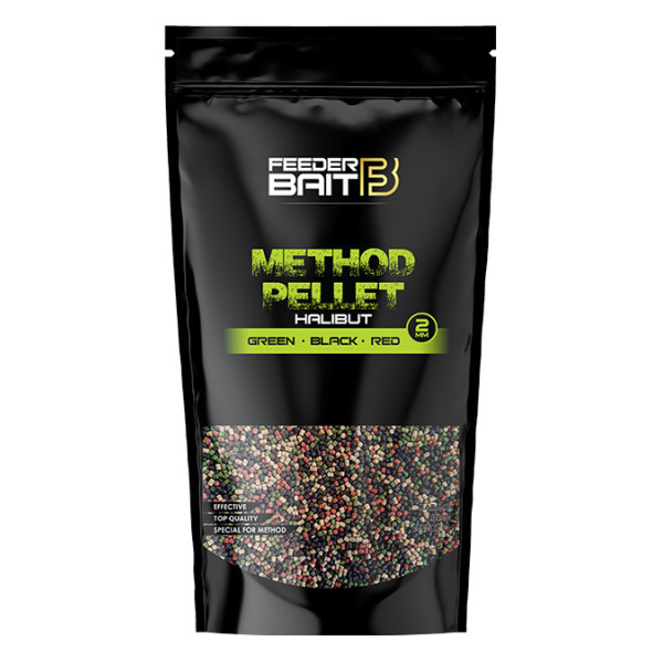 Pellet Halibut 2mm Green/Black/Red Feeder Bait