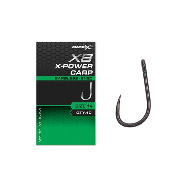 Amo X8 X-Power Carp Eyed Barbless Matrix
